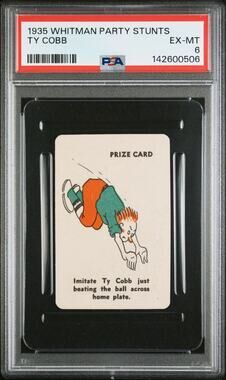 RARE, CLEAN 1935 Whitman Party Stunts Ty Cobb PSA 6 Detroit Tigers Georgia Peach